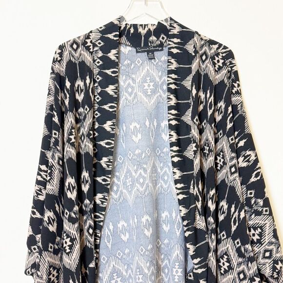 French Laundry Plus Size Knit Tribal Aztec Print Open Cardigan, Size 3X - Picture 3 of 10